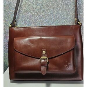 PATRICIA NASH Kirby East West Leather Crossbody Bag Buckle Adjustable Strap